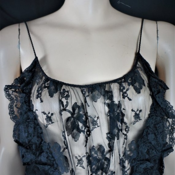 SOLD ON ETSY SHOP Vng Flair Full Sweep Nylon Nightgown - Picture 5 of 5